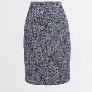 J. CREW FACTORY Navy Tweed Pencil Skirt Size 6